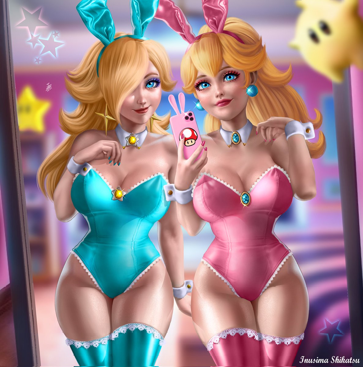 🩵🐰Bunny Rosalina & Peach🐰🩷 Sexy bunnies for you ! Hope you guys like it. 🐰✨️ Pls ❤️ & 🔁 to support my art ! 🫶🏻 #PrincessPeach #Rosalina #waifu #bunnygirl #Bunnysuit #supermario #fanart #PrincessPeachShowtime --------- @ArtMutuals @SarukaiWolf @NintendoEurope @ArtMoots