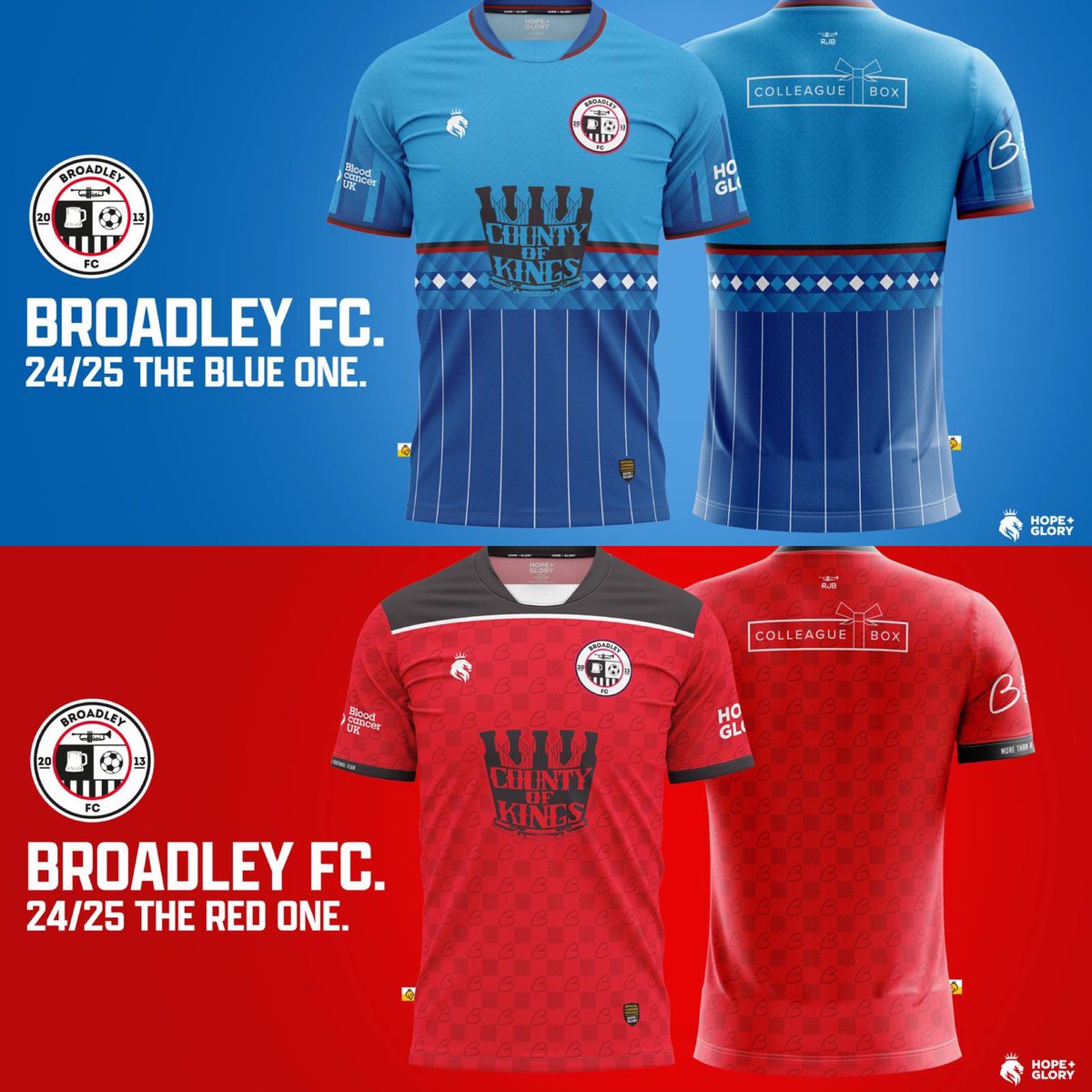 🚨 PRE-ORDERING CLOSES TODAY!!🚨 Don’t miss out on purchasing one of our new shirts. £10 from every sale goes to @bloodcancer_uk in memory of Richard Broadley 💙❤️ store.hopeandglorysportswear.co.uk/broadley-fc Up the Broadley ⚽️🍺🎺