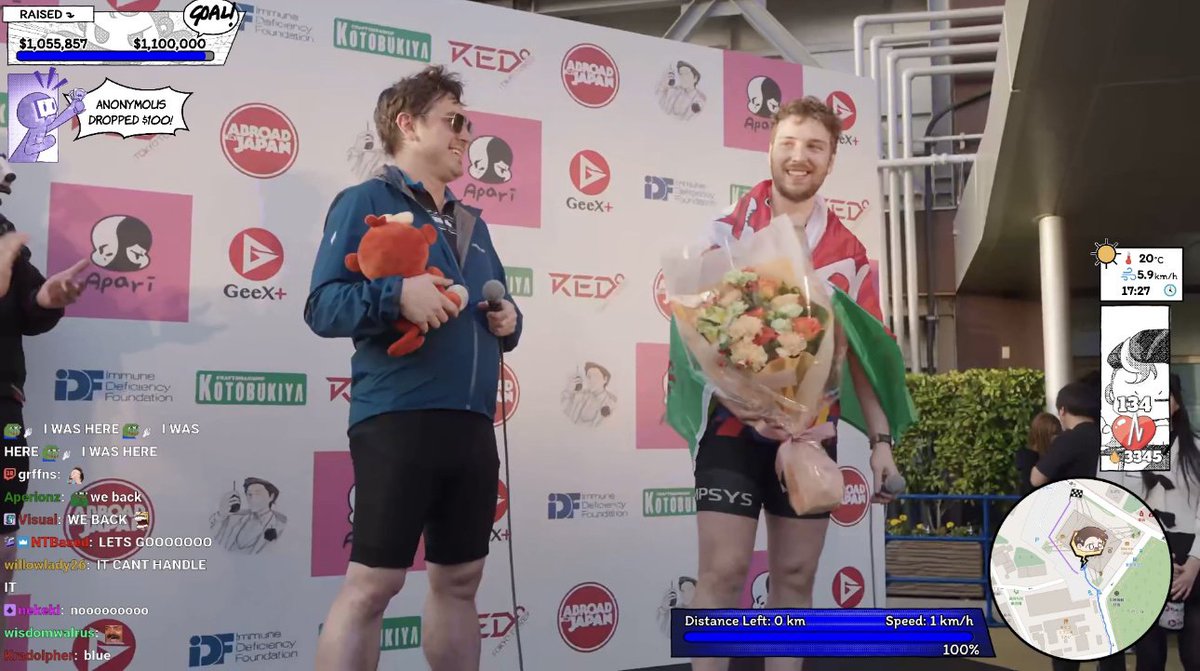 Less gooooo!! 🍾🎉🎉
Congrats <a href="/CDawgVA/">Connor</a> for raising over 1 million!  
Always happy to be a part of something so special🩷!