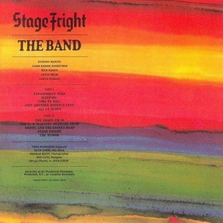 #albumsyoumusthear The Band - Stage Fright - 1970