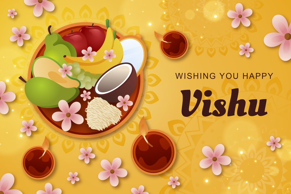 🌼 Happy Vishu to all my dear friends and family! 🌼 May this auspicious occasion bring joy, prosperity, and abundance of health into your lives. Let's celebrate the beauty of new beginnings and cherish the blessings of the year ahead. വിഷു ആശംസകൾ! 🌟🌿 #HappyVishu