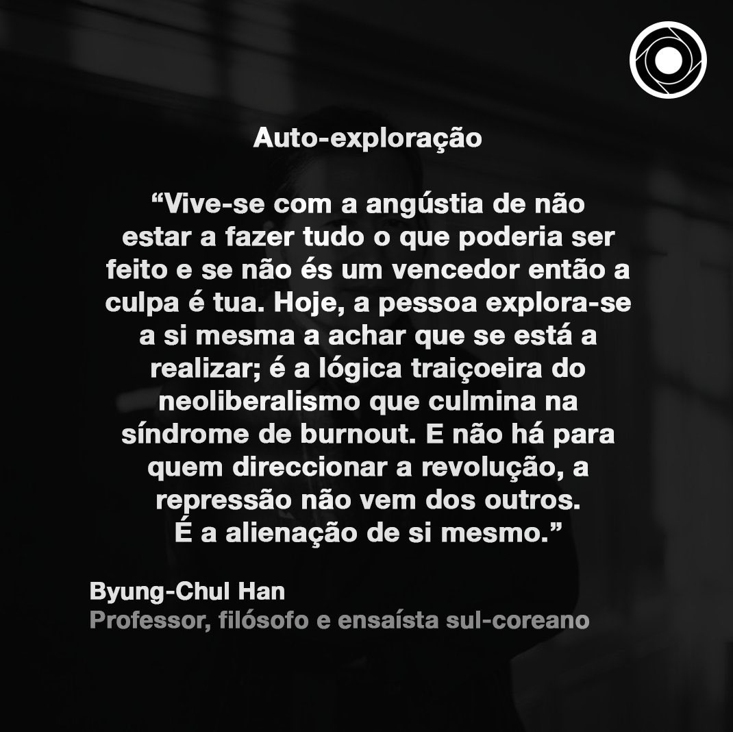 Byung-Chul Han mostra-nos a sociedade do cansaço e da individualidade • Artigo de Lucas Brandão: comunidadeculturaearte.com/byung-chul-han…