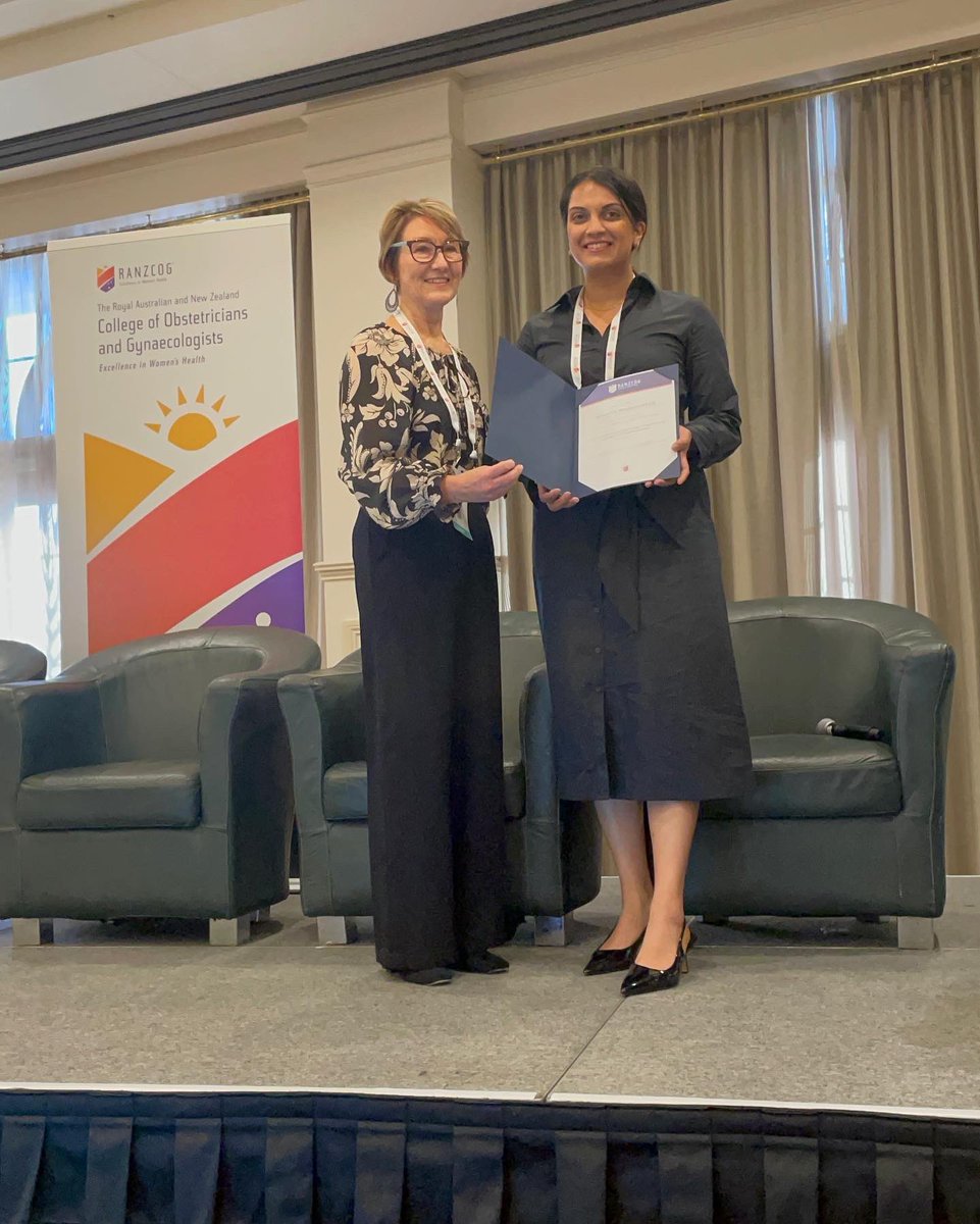 Congratulations to our masters student, Dr Nim Abeygunasekara who won the award for best presentation at the @ranzcog Regional Symposium today. She presented her research on the barriers GPs face in helping their patients with endometriosis Well done Nim!!! 🎉