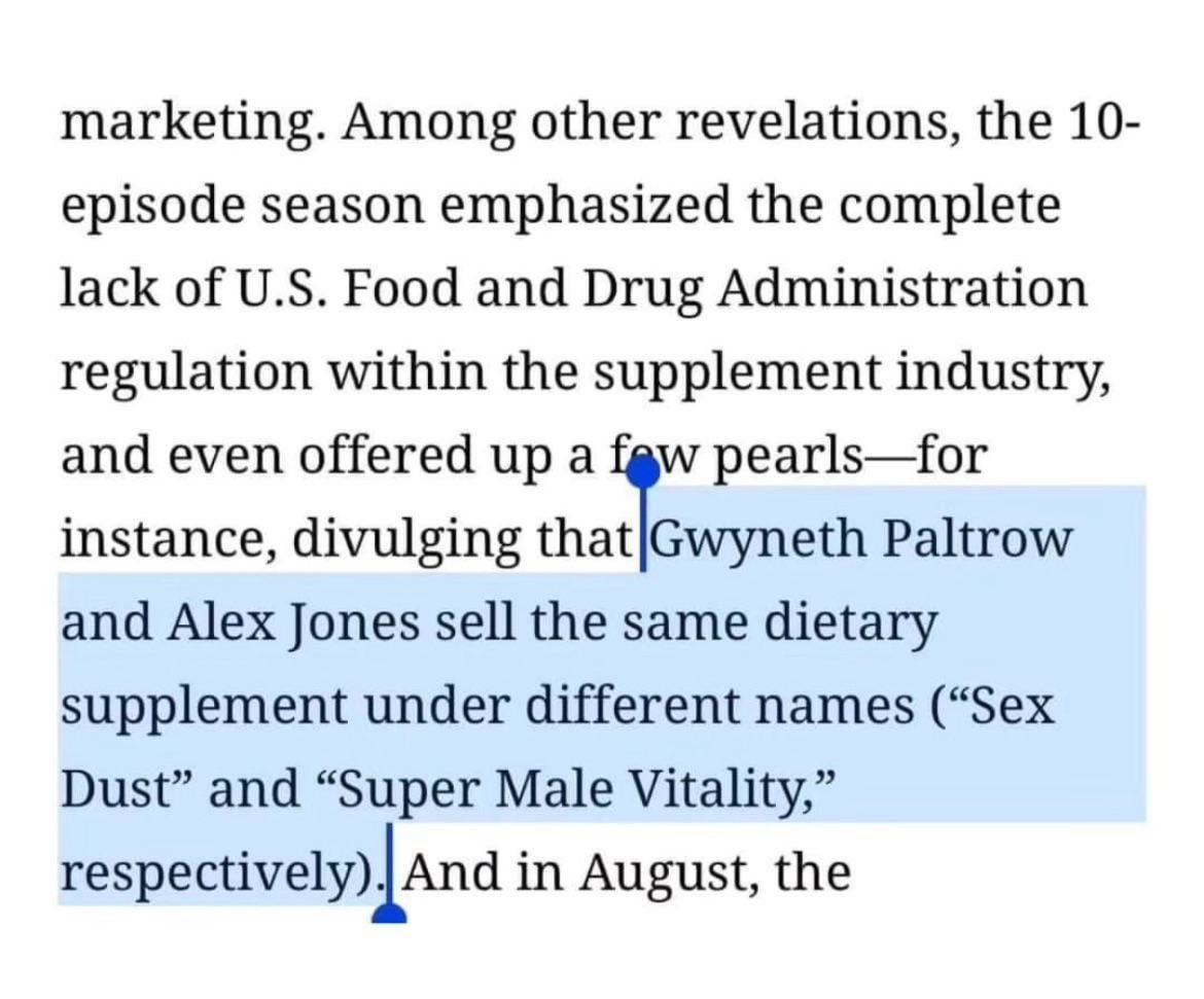 Gwyneth Paltrow 🤝 Alex Jones Same same but different, like two sides of the same coin