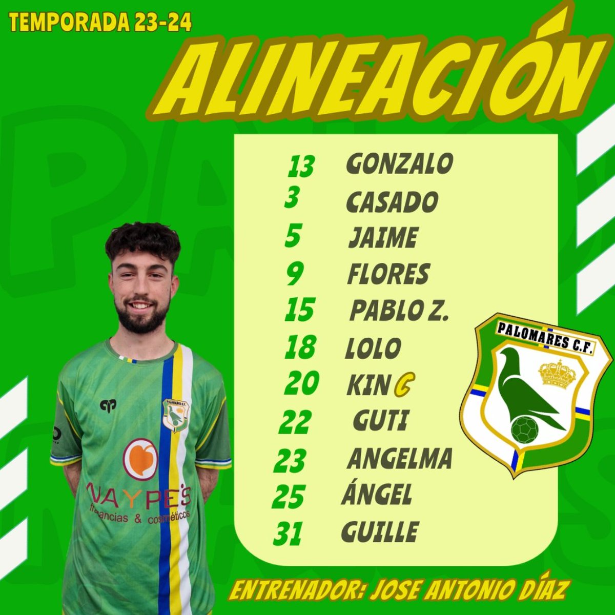 💚🖤
¡Nuestro once inicial para el #PalomaresLora!