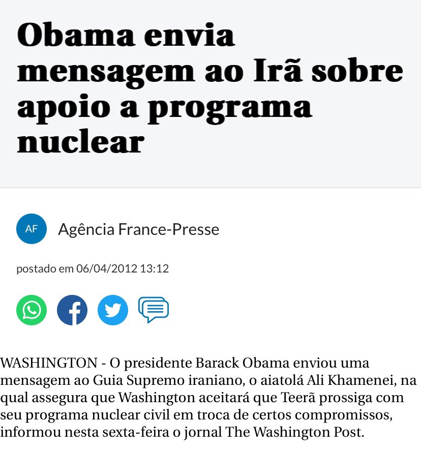 A amnésia conveniente O que os “especialistas“ e a mídia estão se esquecendo de dizer sobre a escalada militar entre Irã x Israel, é que o aumento da tensão é fruto direto de uma política permissiva de Barack Obama, ganhador do Nobel da Paz, que trabalhou incessantemente para…