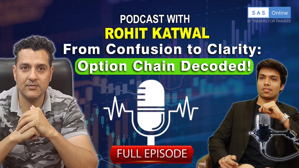 From Confusion to Clarity: Option Chain Decoded | Podcast with @rohit_katwal | Full Episode youtube.com/watch?v=XHtm_U… #SASOnline #ByTradersForTraders #TradersPodcast