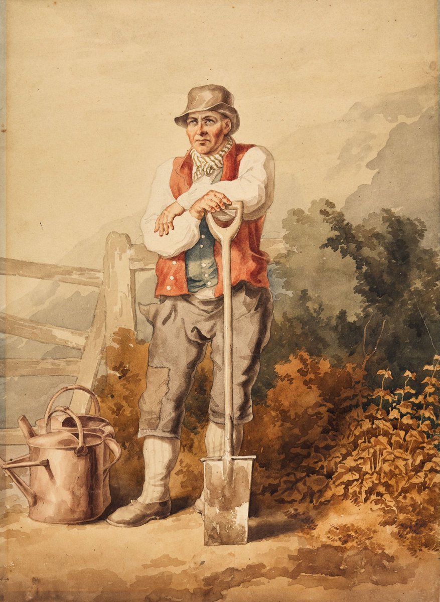 If you're thinking of doing some gardening today then the determined gaze of the The Gardener might be a motivation!
By William Redmore Bigg (1755-1828). #NationalGardeningDay