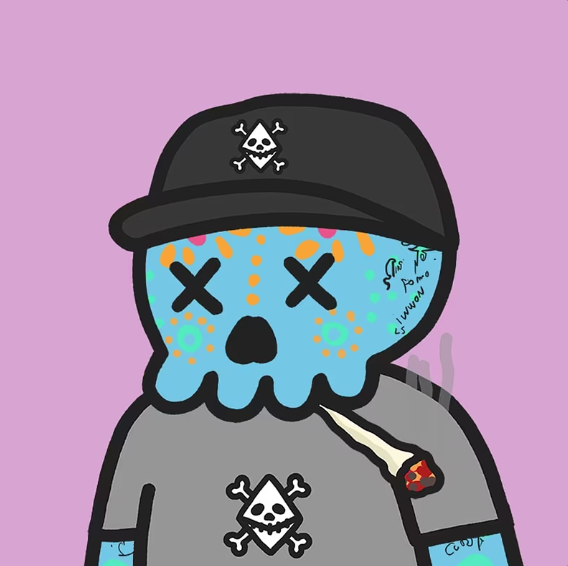 Schrappo's tweet photo. "Smokey Joe" Morie is my personal grail. I saw him on the floor and could not resist! Since it is legalized in Germany, he can´t stop smoking. Only problem - he is crossed eyed when he smokes 😂 What do you think of this epic banger #FaMorie? @iwwon_official @the_mories https://t.co/o7s0bLMZOd