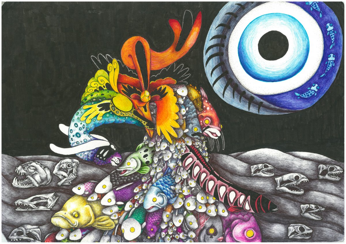 CParrotLady's tweet photo. @Rahll @jess_miers here are two pieces I did about my experiences as a disabled woman the left being the repeated sexual abuse and the right being overstimulated both done in pen with some pencil on the overstimulation one https://t.co/BGlGLkE1pg