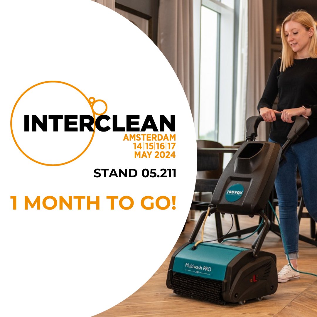 1 month to go until Interclean Amsterdam! We can’t wait to see you there. 

#interclean #cleaningshow #floorcare #cleaningmachines #commericialcleaning