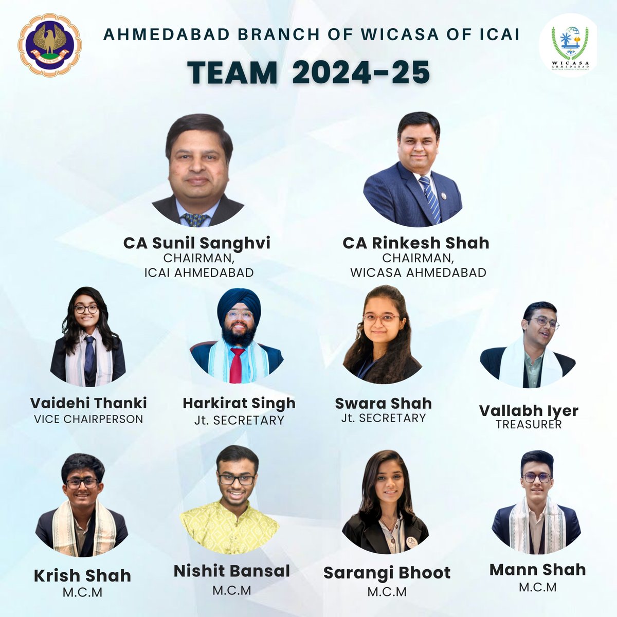 ca_rinkesh's tweet photo. WICASA Ahmedabad successfully conducted The Changeover Ceremony to welcome the new committee for 2024-25. We acknowledge the contributions of the outgoing committee and look forward to achieving greater recognition in the coming year.#WICASA #ICAI #Charteredaccountants #student https://t.co/OP3nfbABar