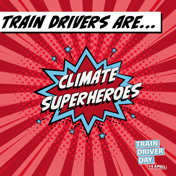 14 April is National Train Driver Day when we celebrate the contribution train drivers make to our communities. This year we're highlighting the importance of rail to tackling the climate crisis. Thank your train driver today! #NationalTrainDriverDay