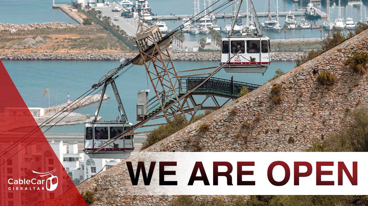 Good morning, it’s a beautiful sunny day here in Gibraltar, we have two ships at our port today 🤩 we are open and fully operational at the cable car today. Our last cable car to the top of the rock is at 19:15.