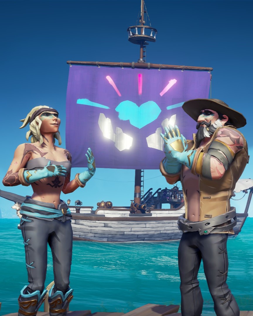 @SeaOfThieves My favorite photo of my pirate has to be together with my better half @LittleKoala60 !
