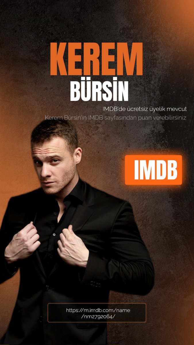 Kerem Bürsin'in IMDB sayfasından puan verebilirseniz. IMDB'ye ücretsiz veya ücretli üyelik mevcuttur. #KeremBürsin Bağlantı : m.imdb.com/name/nm2792064/