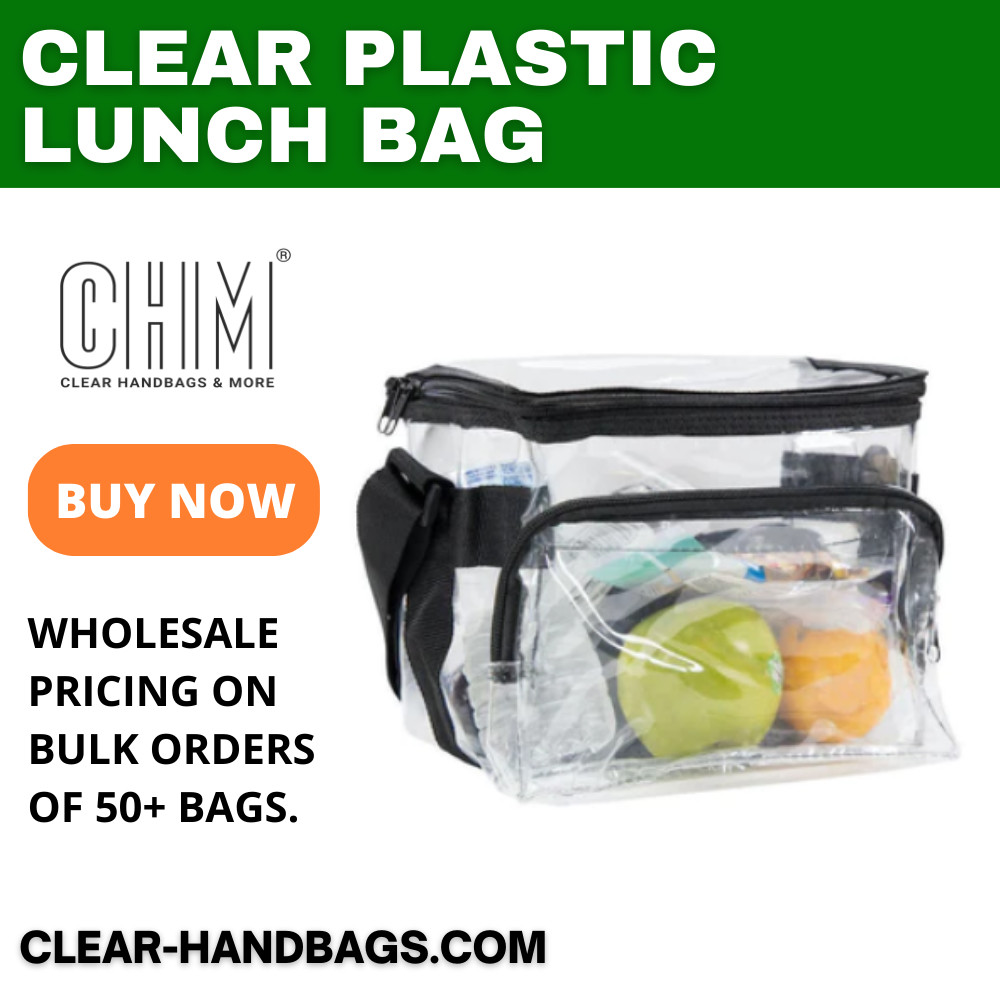 Clear Plastic Lunch Bag
Wholesale pricing available on orders of 50+ units 
clear-handbags.com/collections/cl…
#clearplasticlunchbags #clearbagsforwomen #clearbagsforwork #cleardesignerpurse #transparentbag #designerclearhandbags #seethrupurse #wholesaleclearbags #stadiumbag #clearpurses