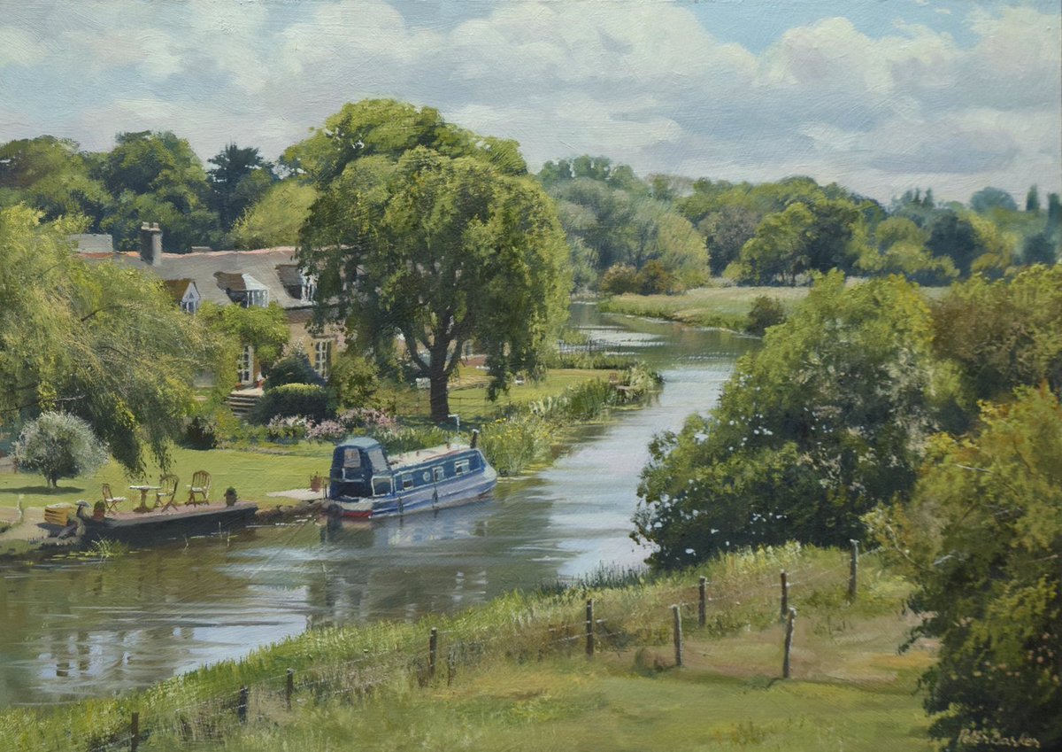peterjbarker's tweet photo. STOP PRESS - HOLD THE FRONT PAGE! My demo tomorrow has been changed from Pastels, to OILS! Probably something watery, like this: https://t.co/ceJDtDnsBu