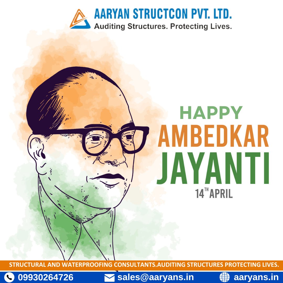 AStructcon's tweet image. "On the auspicious occasion of Ambedkar Jayanti, may the values of equality, justice, and empowerment guide your business towards success. Happy Ambedkar Jayanti!"
#2024 #ambedkarjayanti #structuralexperts #structuraltesting #structuralproblems #professionalservice