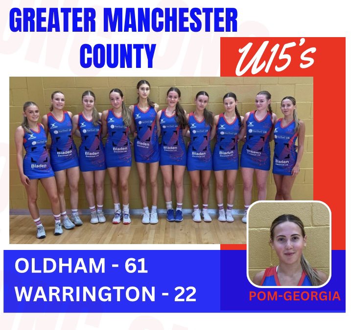 Greater Manchester U15’s County Result ❤️💙 #ONCgirls #Proud