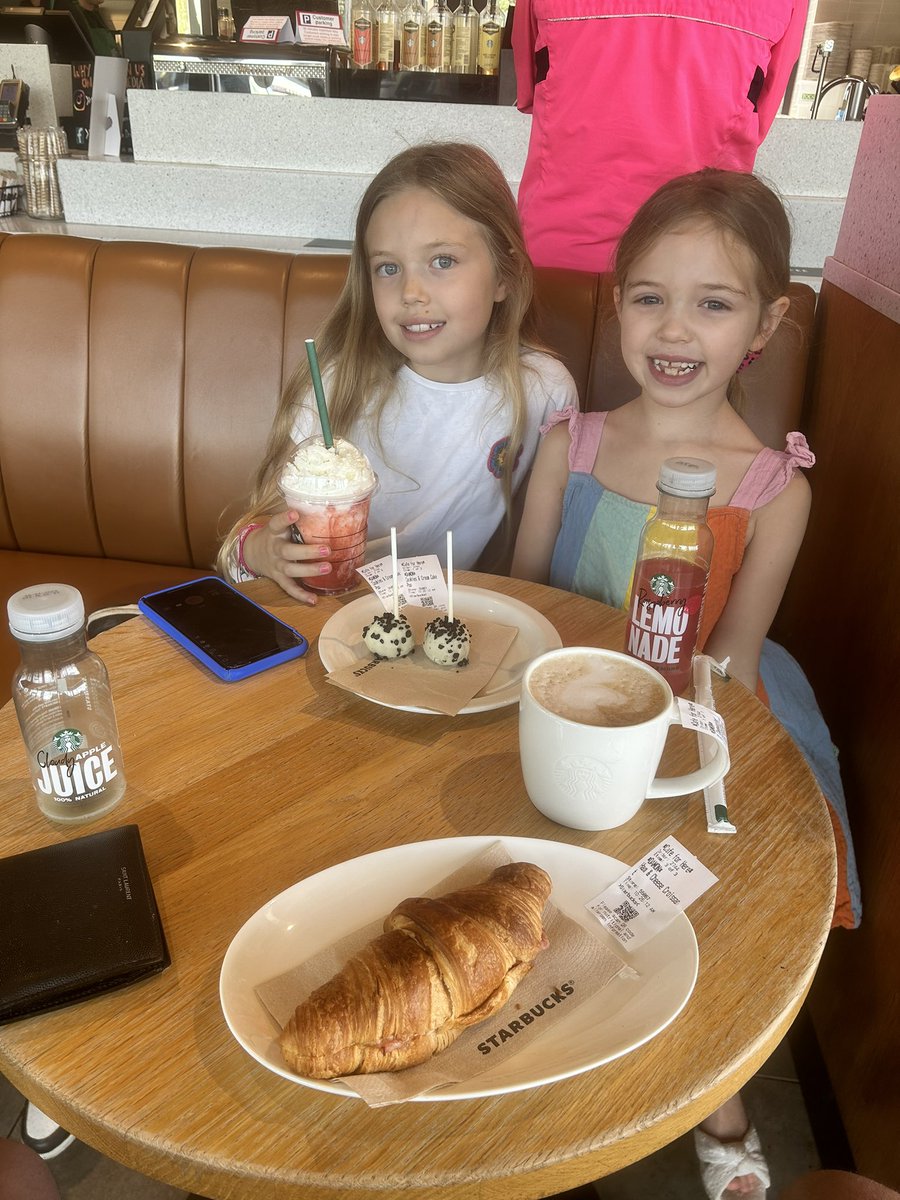 Breakfast with the oldest two, been bugging me for a Starbucks for about a year.