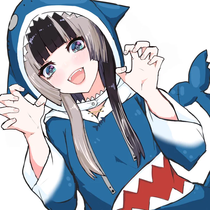 サメちゃんパーカー#らでん似絵 