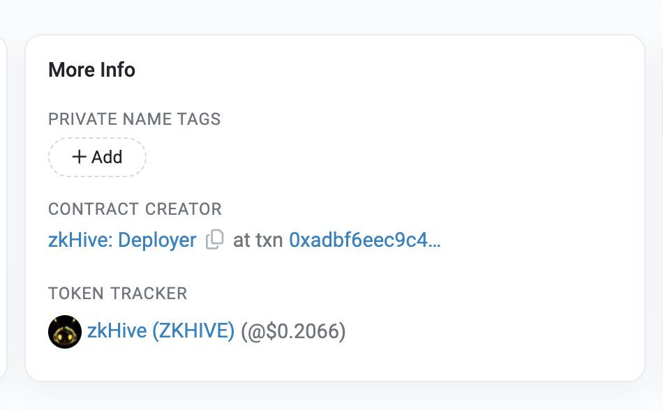 zkHive's tweet photo. $ZKHIVE X #Etherscan verification ✔️

$ZKHIVE's @etherscan page is now officially updated and connected to @coingecko and @coinmarketcap price feeds 🧮

Thank you @etherscan for updating $ZKHIVE's pricing information and helping us to increase our exposure! https://t.co/SyvPfJjlgi