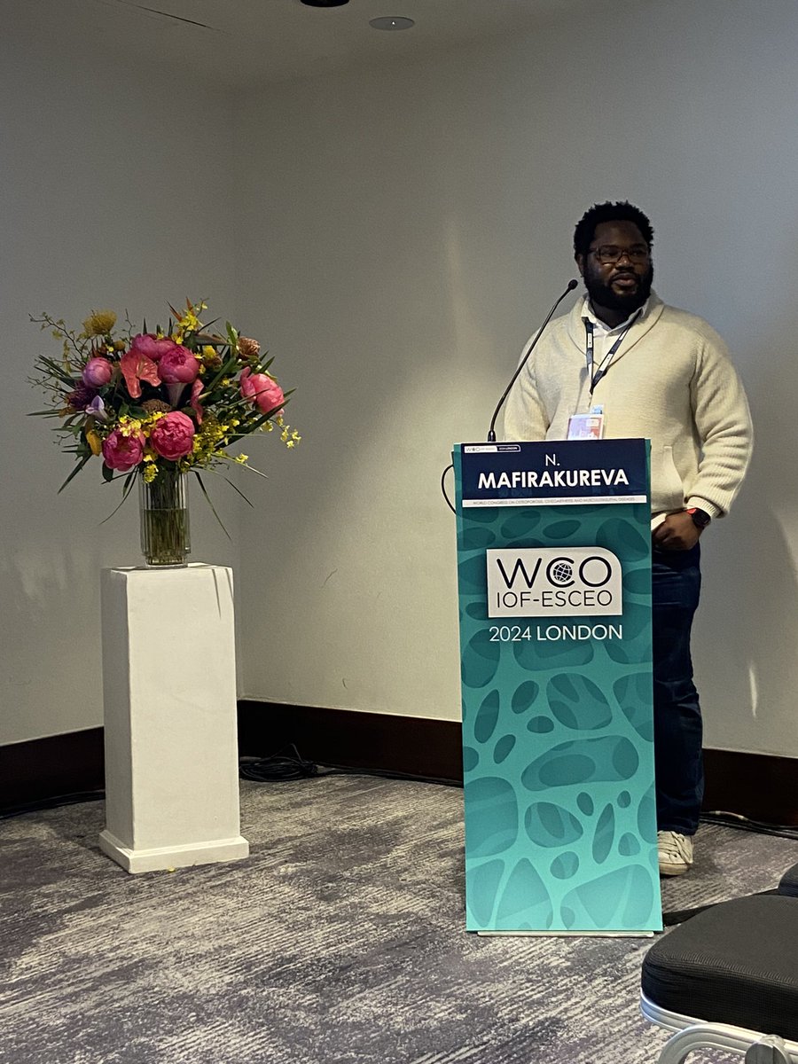 1,612 million RAND a year - estimated public health costs of hip fractures in South Africa ($85m) Dr Nyasha Mafirakureva presenting @iofbonehealth from @wellcometrust #Fractures-E3 study. Important new data. @babanyasha2022 @OsteoporosisSA @sheffielduni