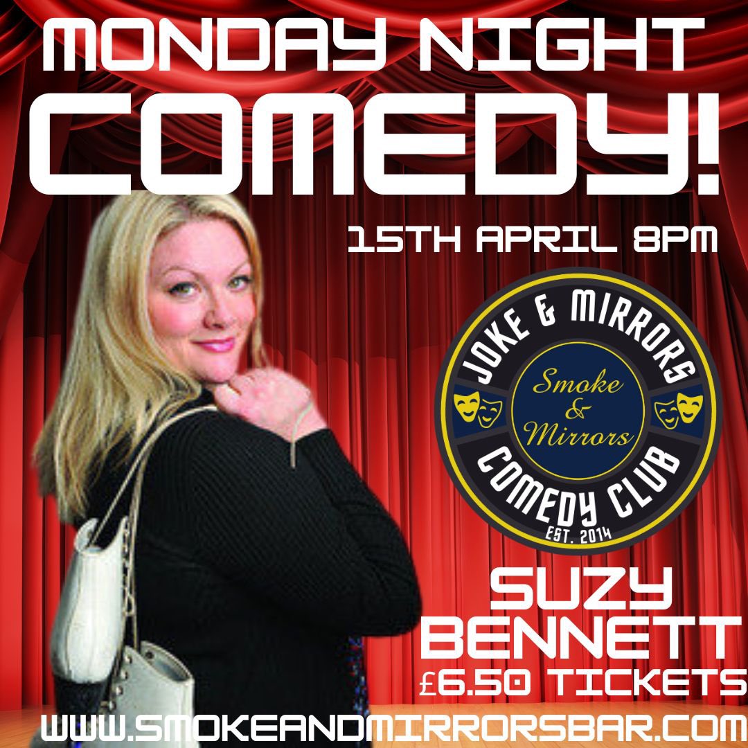 Suzy Bennett is our Monday Headliner, with host Dani Johns and friends! “A naturally funny person – very funny indeed!” – Jimmy Carr “One of my favourite circuit comedians” (Stylist magazine) “That was great! See you on the telly.” Jo Brand 🎟️ £6.50 🎟️smokeandmirrorsbar.com/tickets