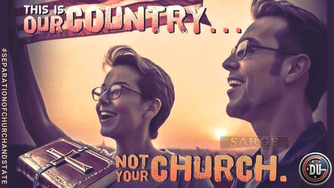 MAGA Republicans want America to be a Christian nation. If you believe in the separation of church and state, please use our latest graphic with a post. Give us a follow @DUnitedGraphics. Check back for new great graphics every day. #DemsUnited