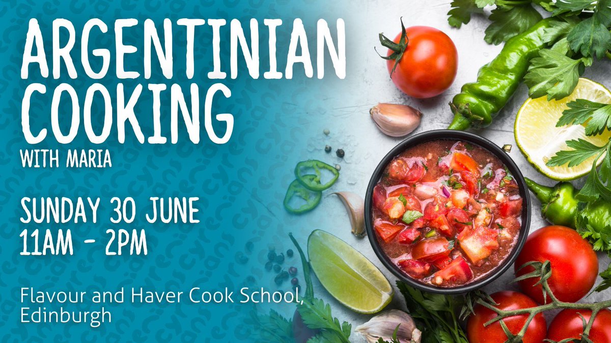 Join us for a taste of Argentina with Maria from The Edinburgh Canape Company! Learn how to make fish or vegetable filled empanadas and the perfect companion dish, a variety of flavourful salsas to dip into. Secure your spot today: buff.ly/49KaATm