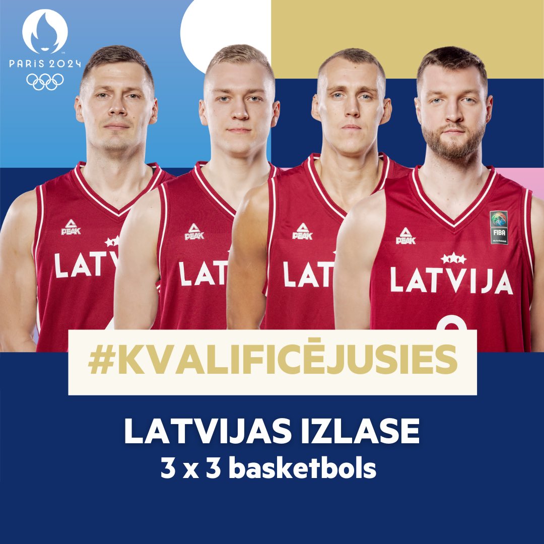 ➡️ #CeļšUzParīzi🇫🇷 Agnis Čavars, Francis Gustavs Lācis, Nauris Miezis un Zigmārs Raimo, izcīnot uzvaru kvalifikācijas turnīrā Honkongā, iegūst ceļazīmi Latvijai uz Olimpiskajām spēlēm <a href="/Paris2024/">Paris 2024</a> 🏀💪👏🇱🇻

LEPOJAMIES!!!🤩