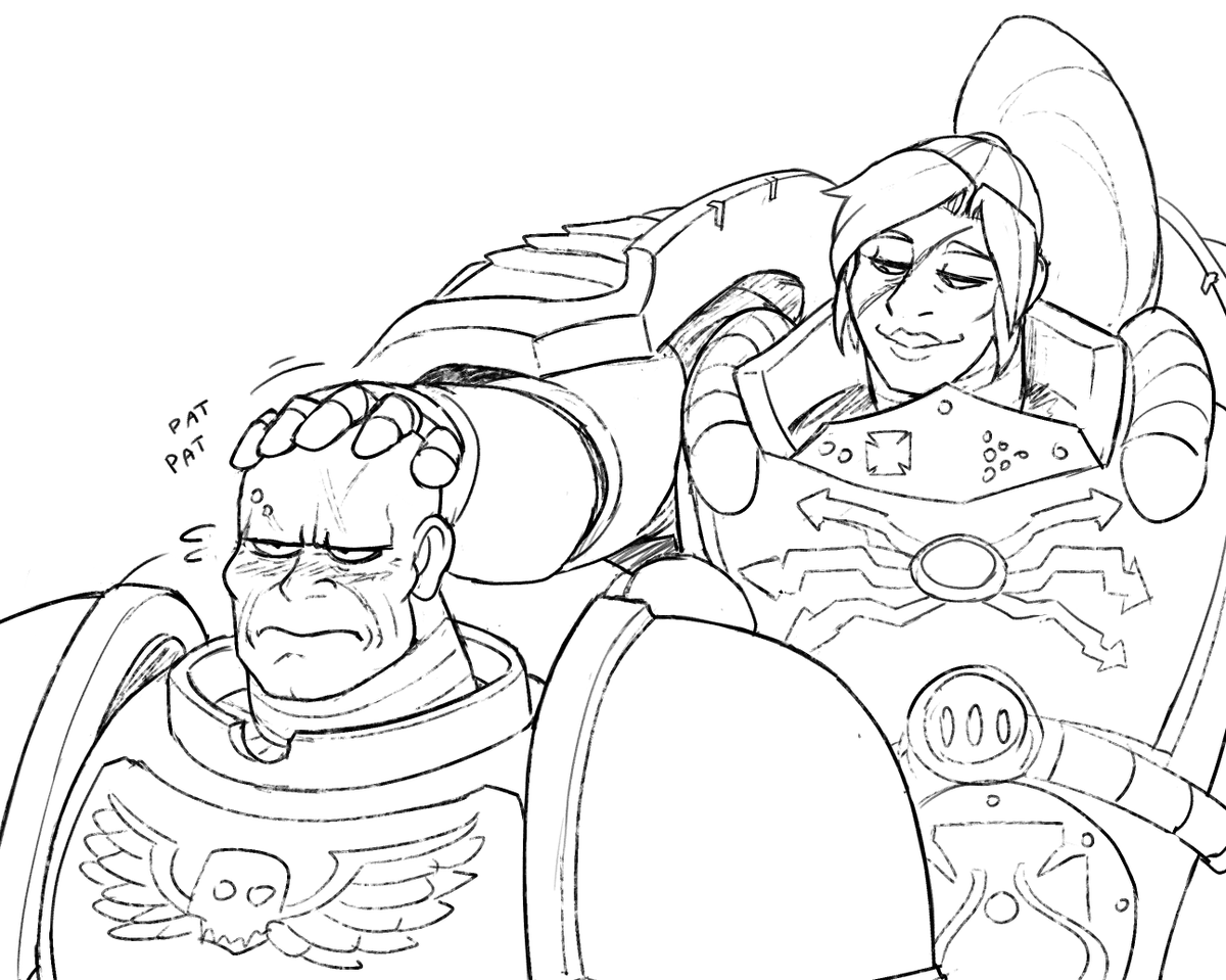 I had to doodle this after hearing about the female Custodes leak