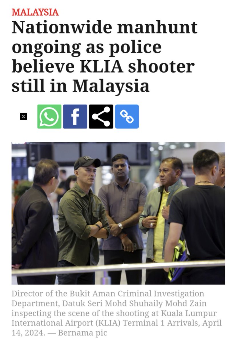 You mean he fired shots, from a gun, in the biggest international airport in Malaysia... and just...ran? Like, no one apprehended the man? No one shouted 'tolon tolon pulis ade orang pew pew tembak'?
