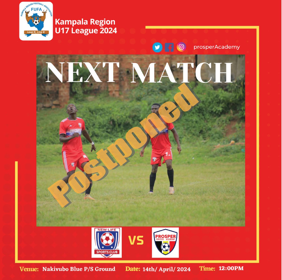 This game has been postponed, we regret the inconvenience.