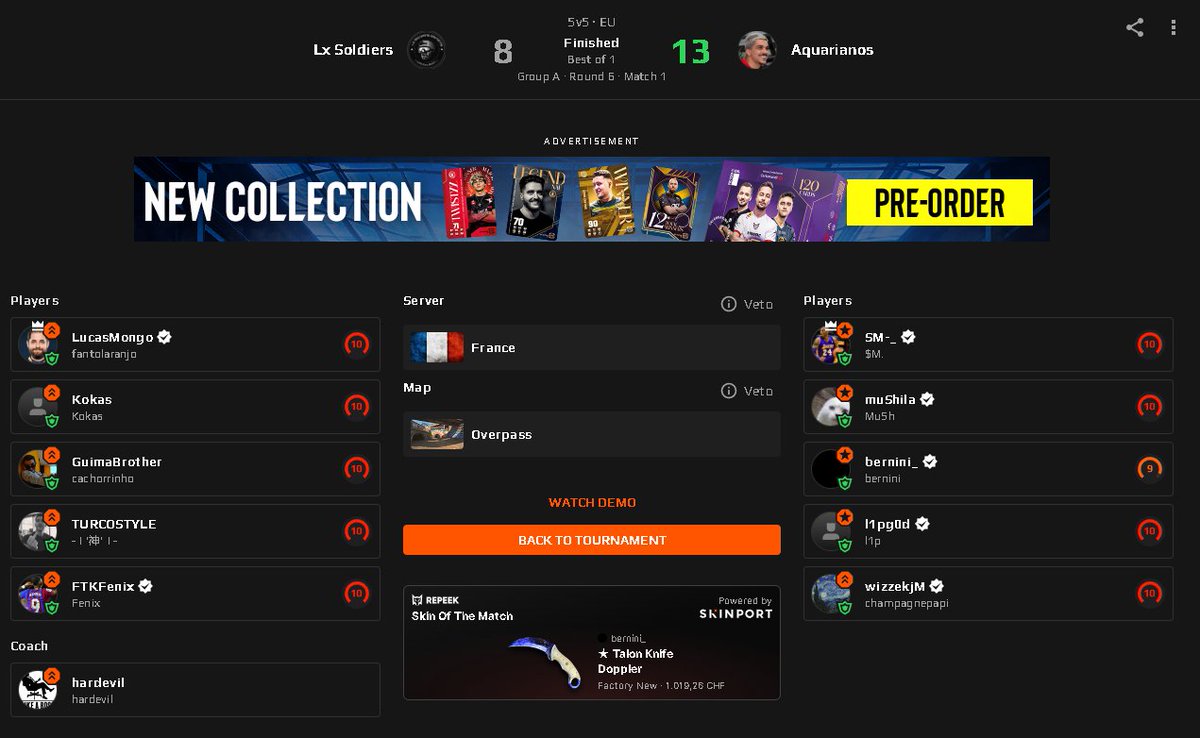 CSPortugues's tweet image. A #Aquarianos venceu a @lxsoldiers por 13-8 em de_overpass para conquistar o primeiro torneio de CS2 da @MuchaProLeague.
63 equipas participaram no torneio que começou ontem á tarde.