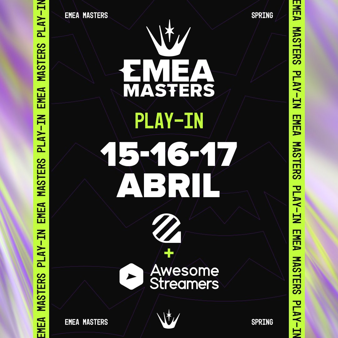 🇬🇧 Here we are! Once again, we will be working alongside <a href="/The_EUniverse/">The EUniverse</a> on <a href="/EMEAmasters/">EMEA Masters</a> official english broadcast during Play-In. Tune in on April 15th, 16th and 17th!

🇪🇸 Estaremos trabajando de nuevo en el Stream oficial en inglés de EMEA Masters. ¡Qué locura TinkiWinki! 🤪