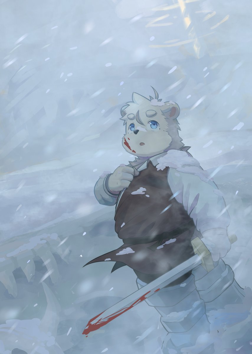 新的R18小说《雪崩之时》发布啦！这次是一只可爱又可怜的小白熊在中世纪奇幻背景下艰难追寻熊生信条的故事，长达十余万字，感兴趣的可以戳这里！pixiv.net/novel/show.php…

很感谢委托人的委托。

（顺便在此向观众们致歉，最近事务繁多，委实力有不逮，更新拖延了很久，抱歉。）