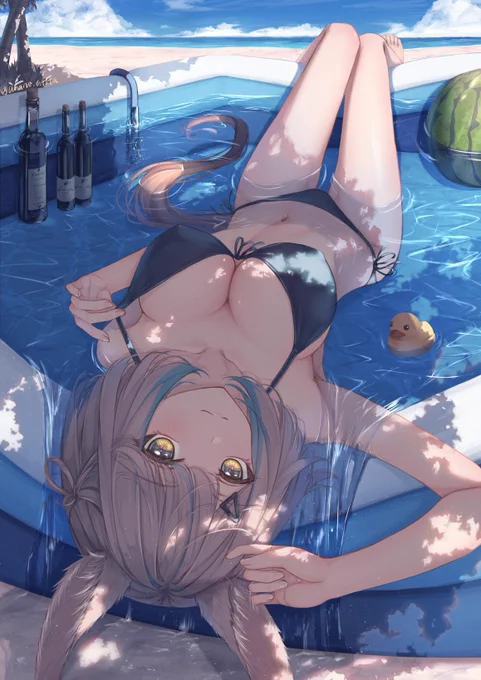 #気温が高いので気が早いが水着絵が見たい 絶景かな!! 