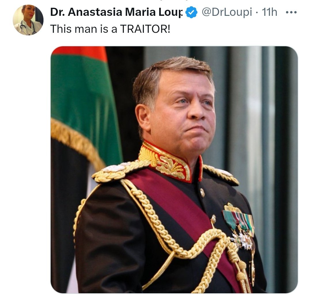 LOL 🤣
She is not happy that the Jordanian 🇯🇴 air force intercepted tens of Iranian drones...
_