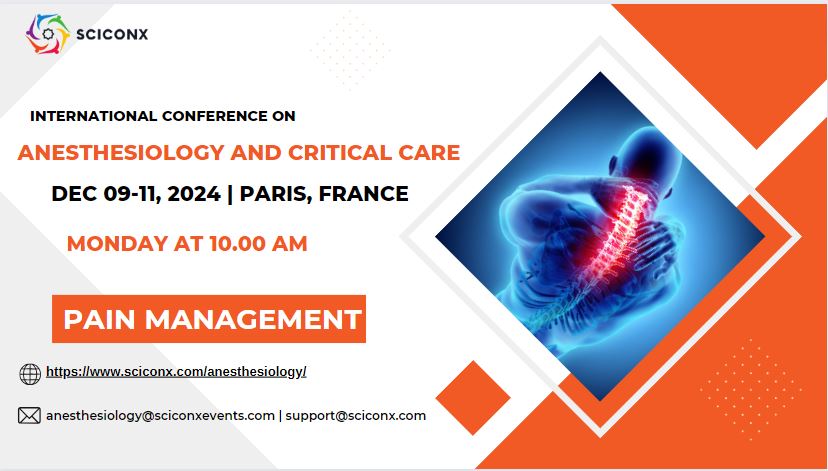 #Pain is deliberating and #frustrating. It generates during #sleep #work. #PainManagement provides relief the entire #tremor. Pain is categorized in different types such as #chronicpain #nervepain #psychogenicpain
Whatsapp: +443308081939
Email: anesthesiology@sciconxevents.com