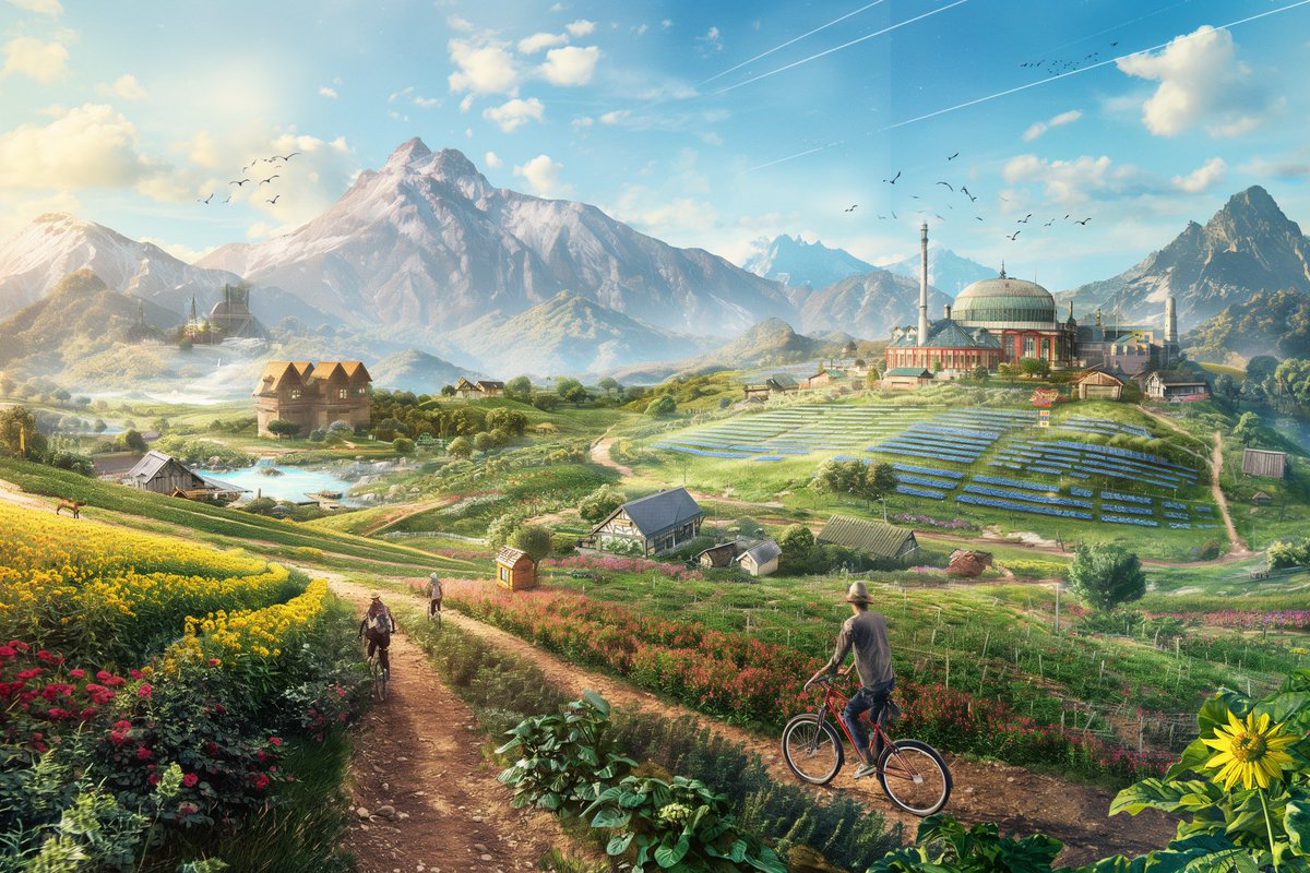 Earthbasedsoul's tweet photo. Imagine a future where finally our species is living in peace and in balance with the biosphere. A world with clean air, free energy and healthy food for everyone. An advanced society where killing animals is considered a taboo and protecting Nature the real mission of humanity.
#solarpunkworldbuilding