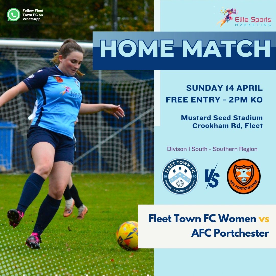 Come along today and support our ladies at home!