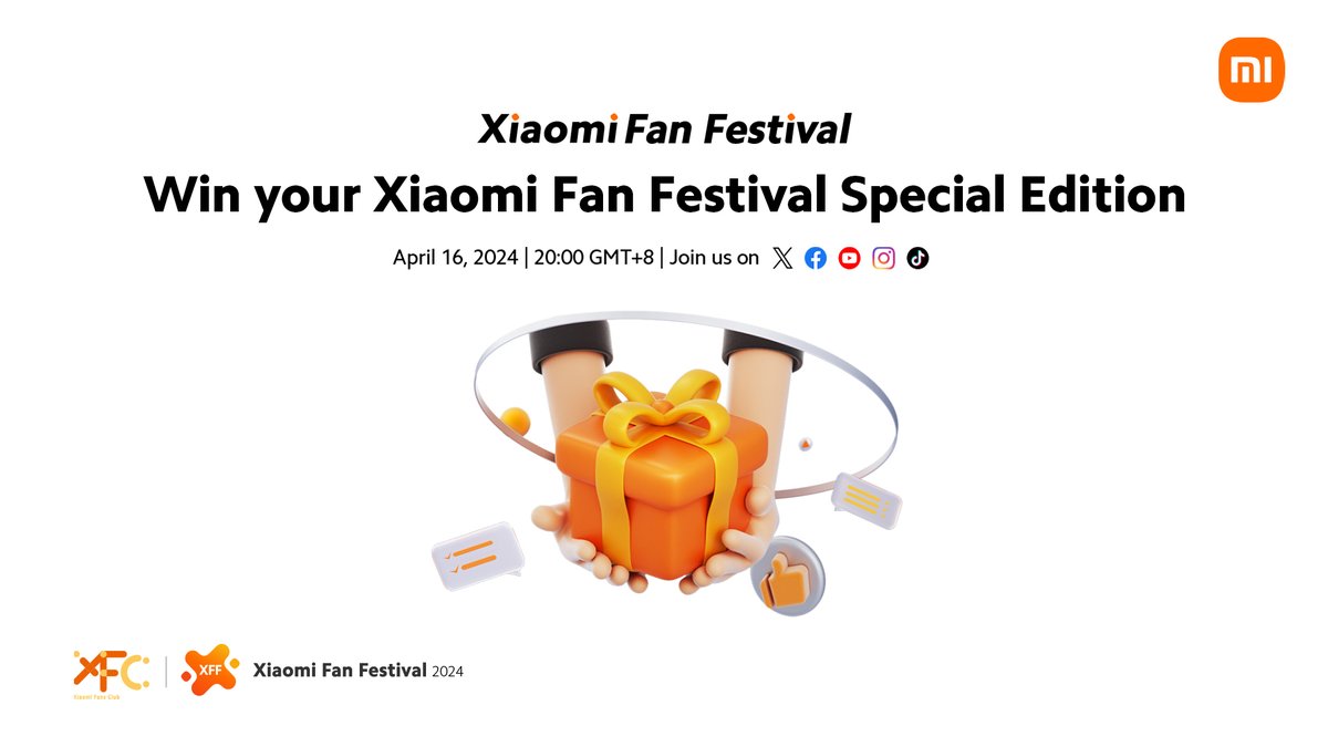 Xiaomi's tweet image. 🎁Final reminder for the #XiaomiFanFestivalSpecialEdition of #RedmiNote13ProPlus5G!

This is your last chance to win the only exclusive units left during the #XiaomiFanFestival2024 livestream!

Mark your calendar: 📆April 16th 🕰️20:00 GMT+8