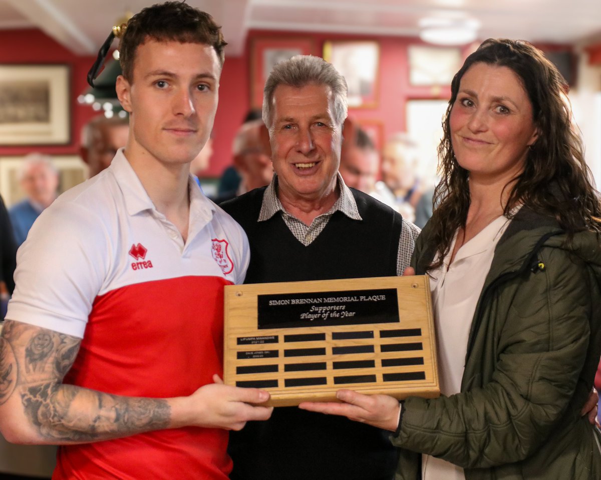 Ryan Sears is our Simon Brennan Supporter's Player of the Season for 2023/24 🏆

Congratulations Ryan, very well deserved 👏🔴⚽

 #NewtownAFC #WeAreRobins #COYR
