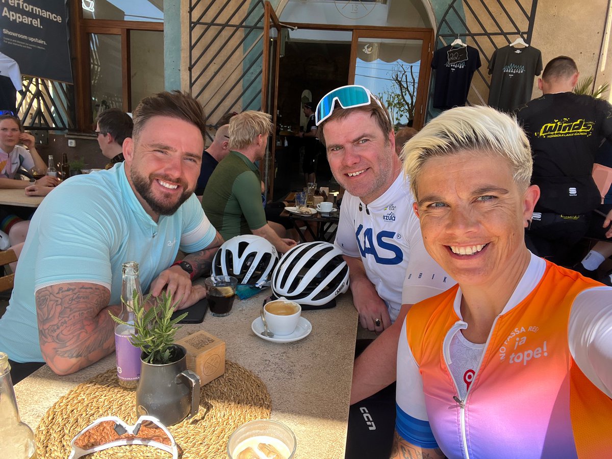 Cracking ride yesterday with Kev & Swannie first stop Sa Mola 13 😎☀️ #OQRideFast