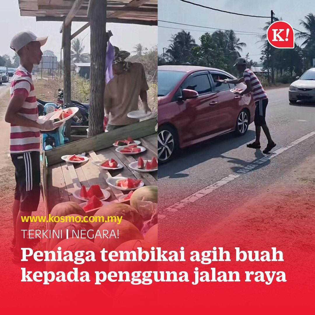 Alhamdulillah ada peniaga baik bahagi rezeki. Berita klik kosmo.com.my/2024/04/14/vid…