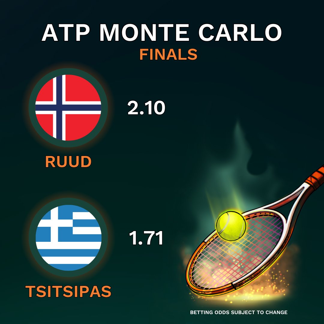 We have an underdog final on our hands!

Ruud 🆚 Tsitsipas

Who is gonna win the #RolexMonteCarloMasters today?🏆