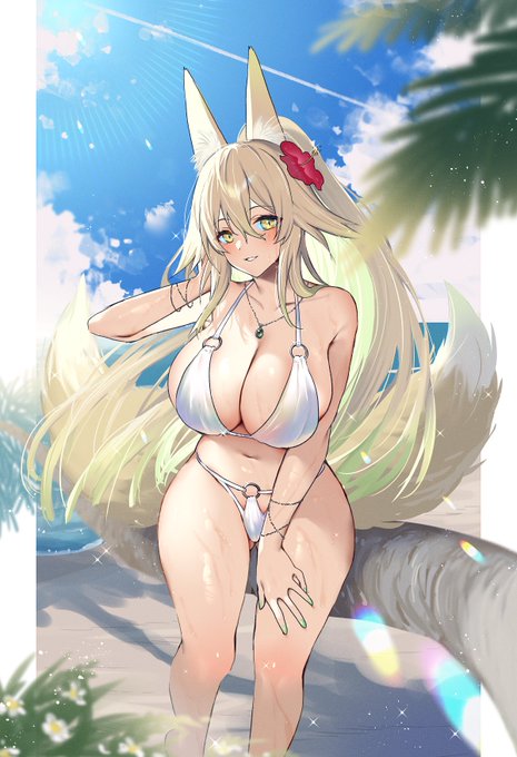 #気温が高いので気が早いが水着絵が見たい

お狐水着は夏バテに効く🦊 