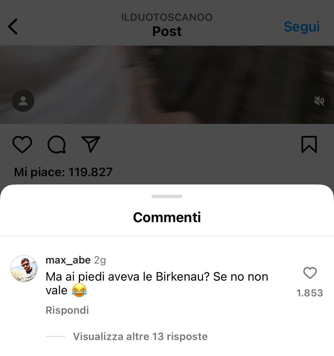 Vogliate notare i 1000 e più like al commento di questo tizio.